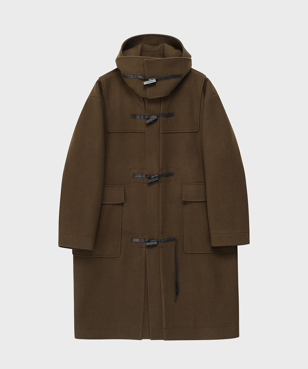 MUSINSA | NOIRER FOR WOMAN Overfit Hooded Duffle Coat (Brown)