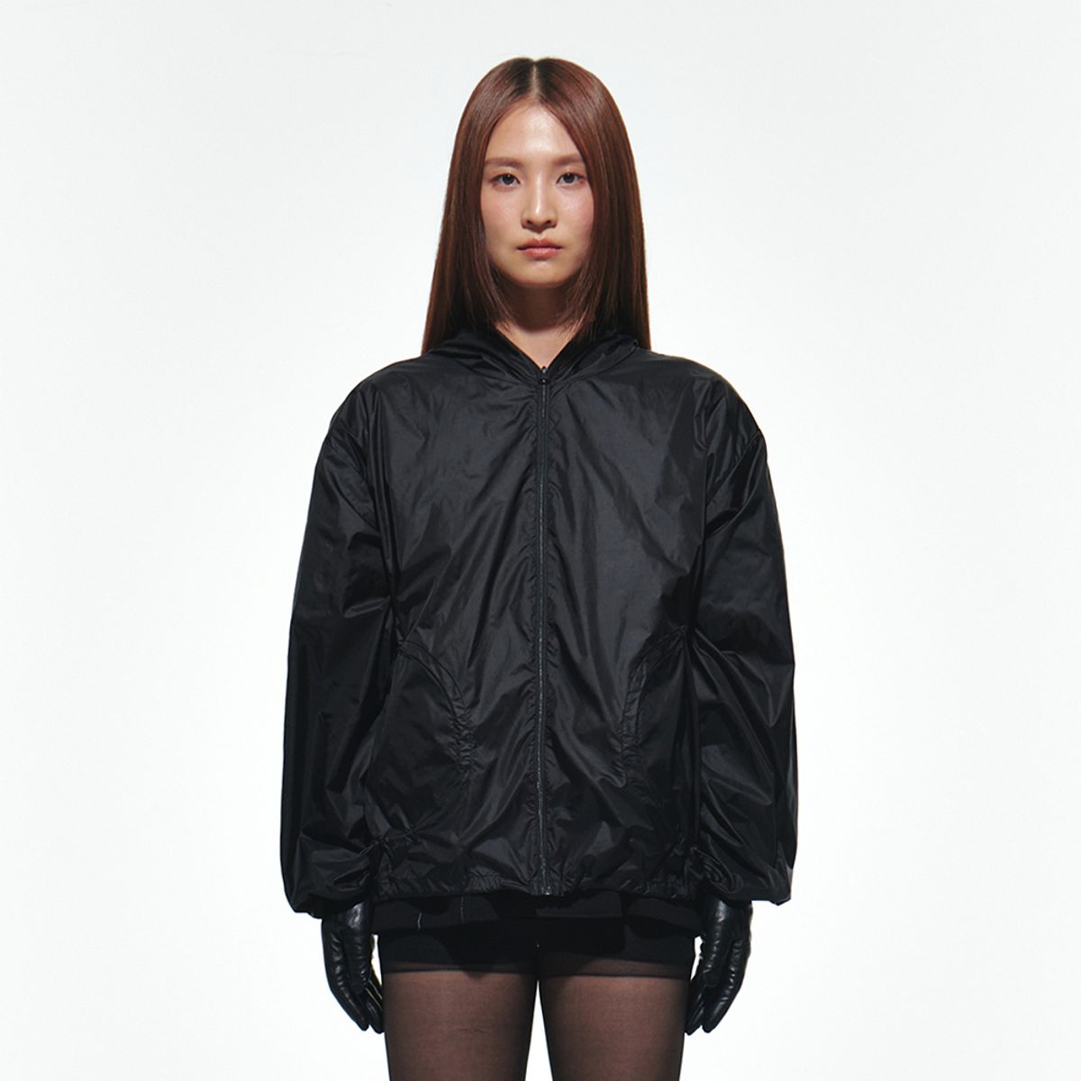 이어스트(EERST) Drawstring Hooded Jacket [Black]