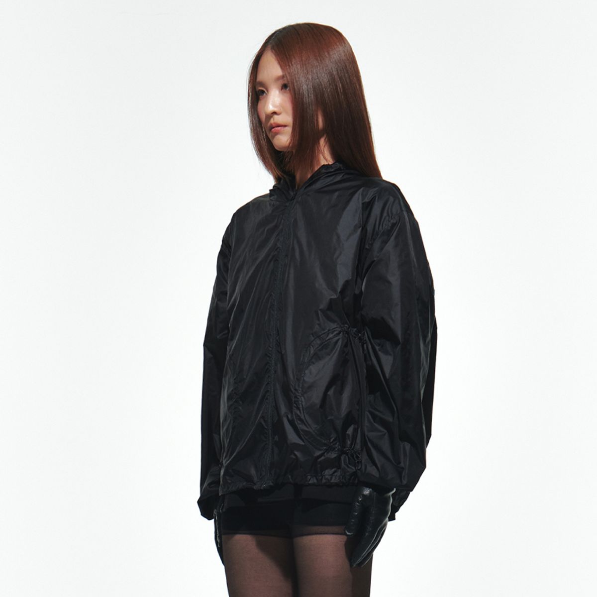 이어스트(EERST) Drawstring Hooded Jacket [Black]