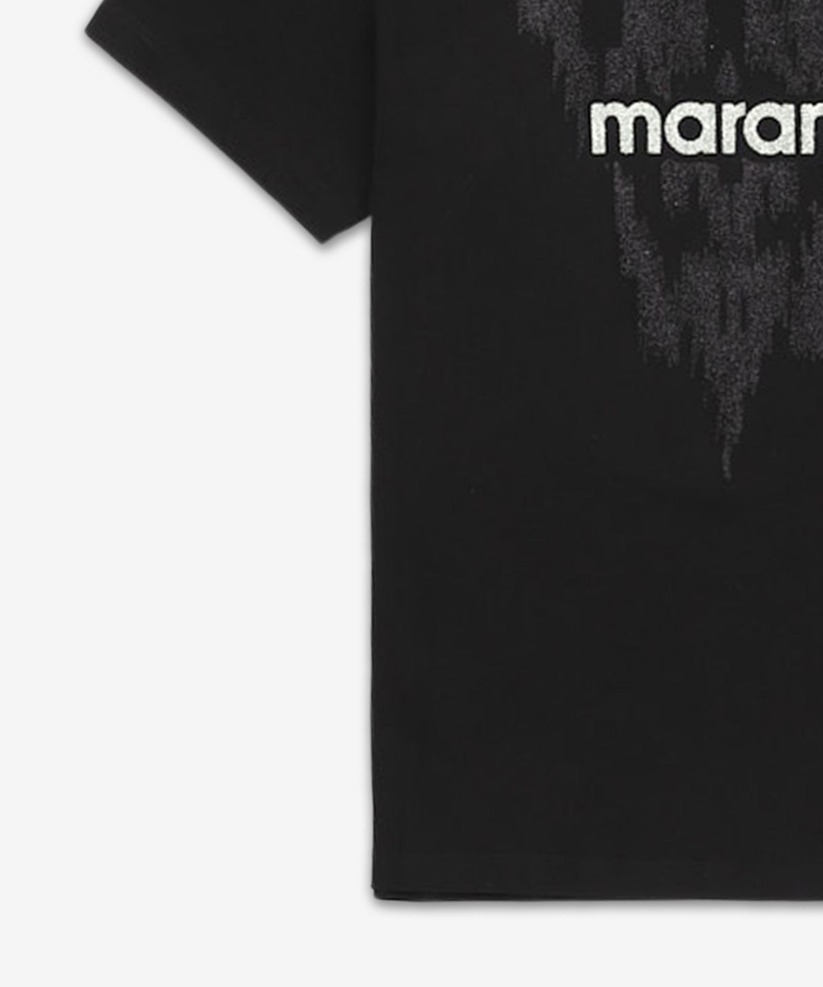 이자벨마랑(ISABEL MARANT) 여성 즈웰 글리터 프린트 반팔 티셔츠 - 블랙 / TS0001FAA1N88E01BK