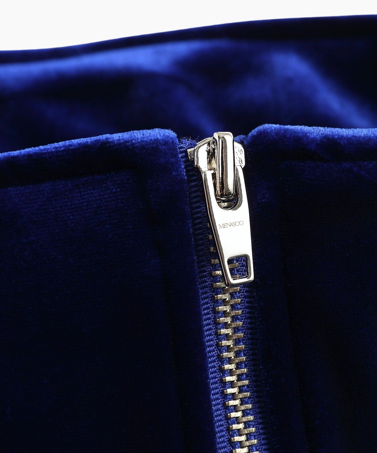미나수(MENASOO) VELVET ZIP-UP JACKET_NAVY