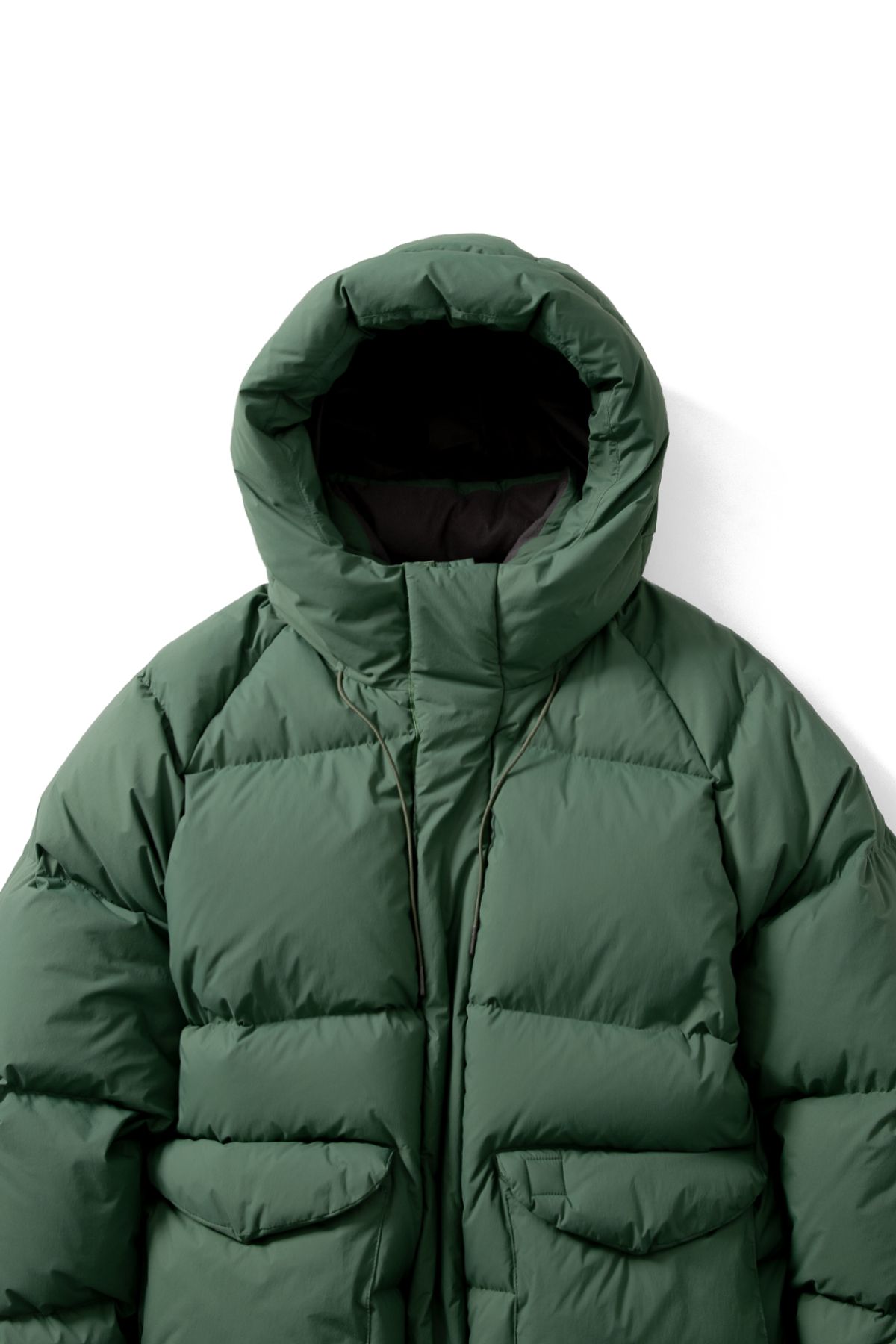 홀리선(HORLISUN) Northcove Water Repellent Hoodie Duckdown Jacket HARVEST GREEN