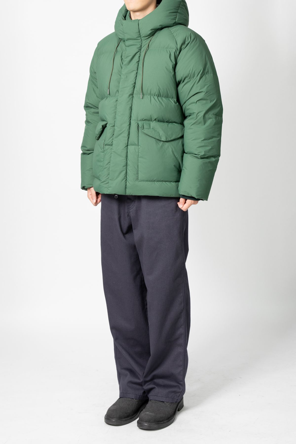 홀리선(HORLISUN) Northcove Water Repellent Hoodie Duckdown Jacket HARVEST GREEN