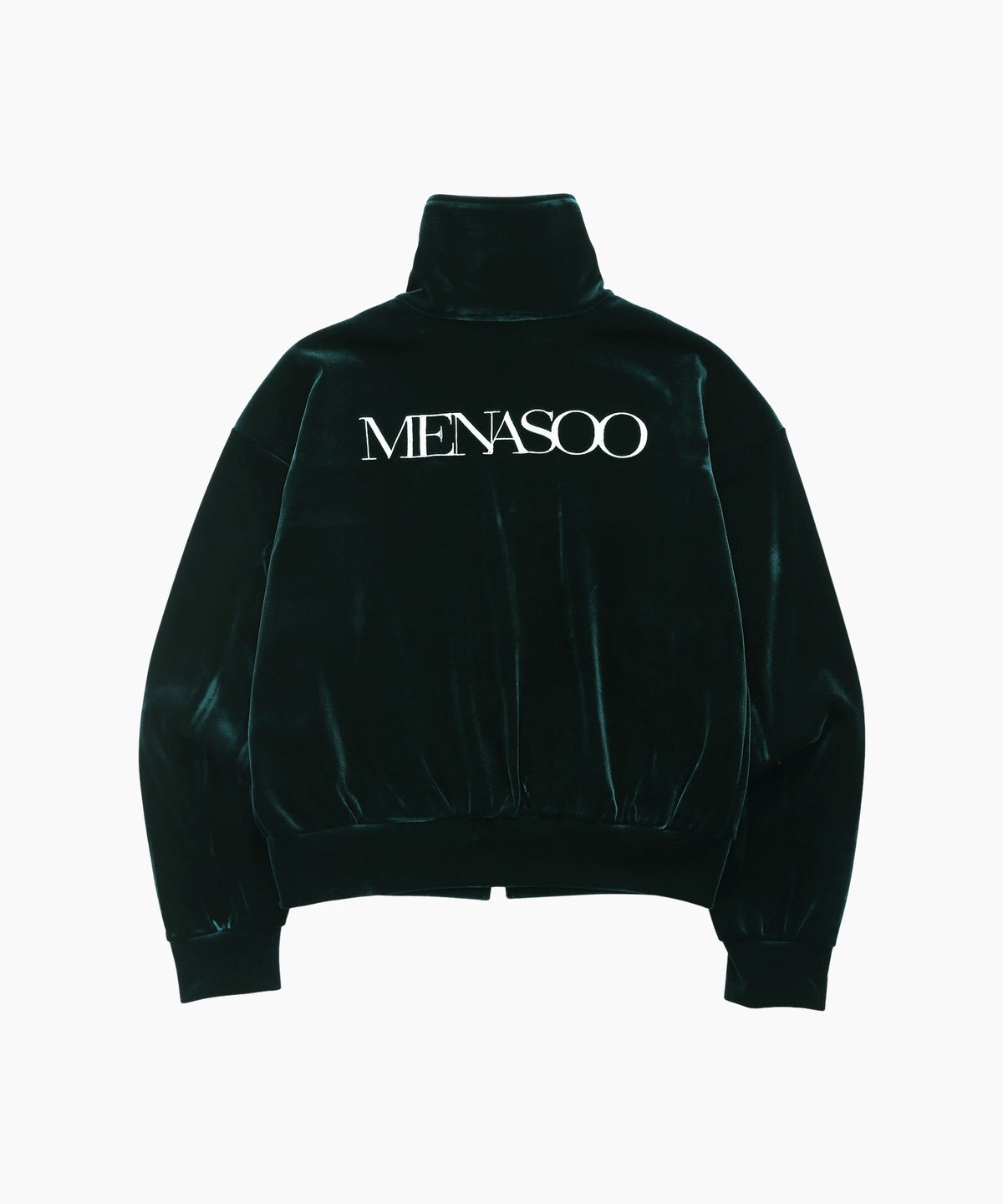 미나수(MENASOO) VELVET ZIP-UP JACKET_GREEN