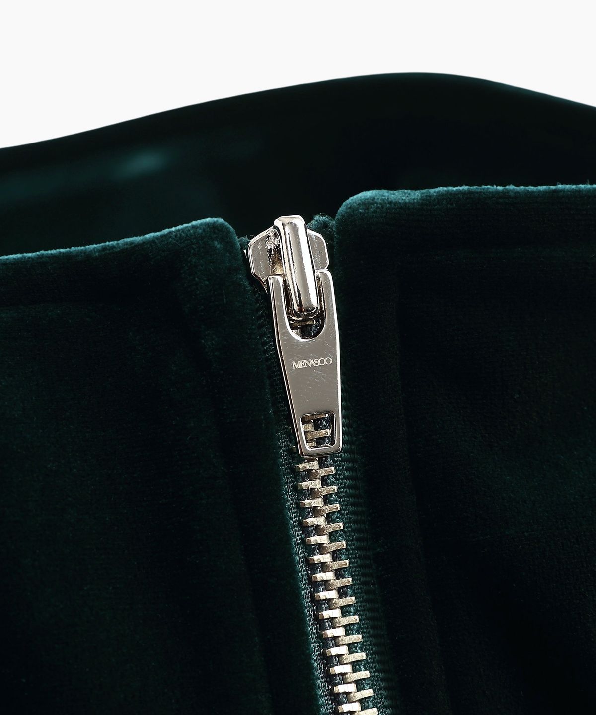 미나수(MENASOO) VELVET ZIP-UP JACKET_GREEN