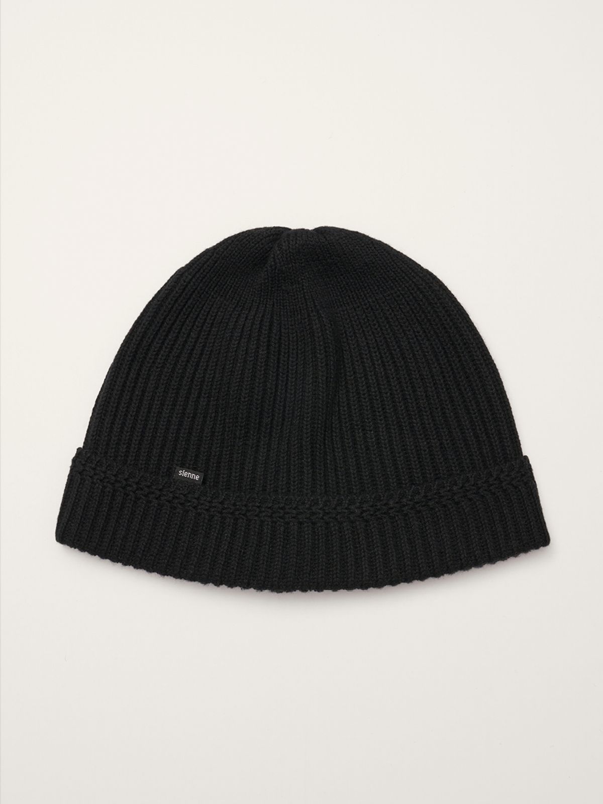시엔느(SIENNE) Signature Wool Beanie (Black)