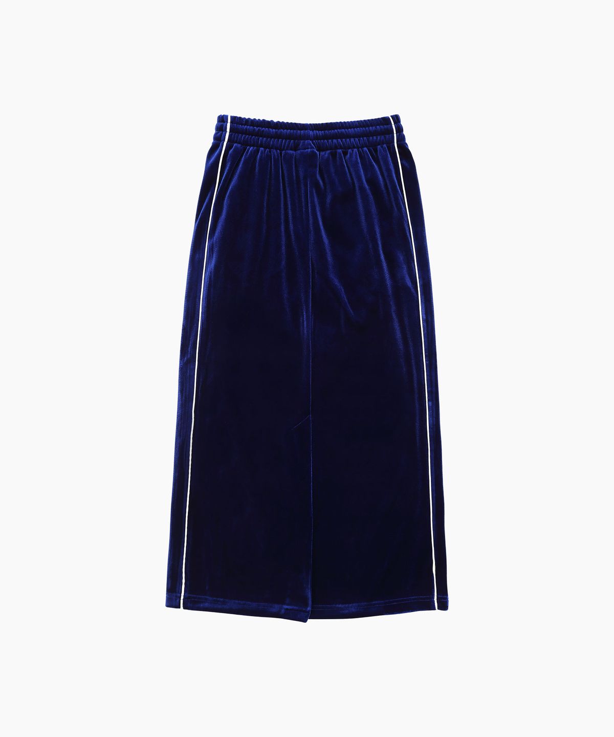 미나수(MENASOO) VELVET TRACK LONG SKIRT_NAVY