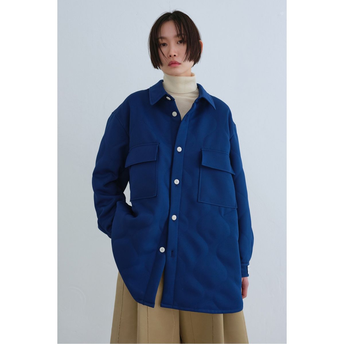 래코드(RECODE) Over sized Quilting shirts_RQSAW23535BUX