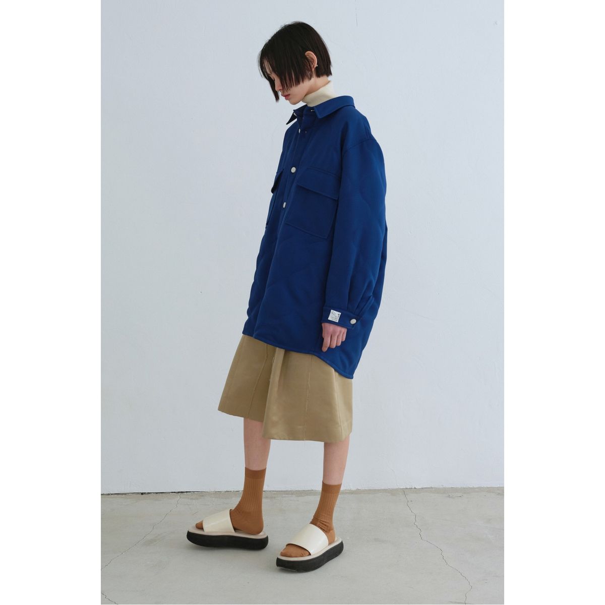 래코드(RECODE) Over sized Quilting shirts_RQSAW23535BUX
