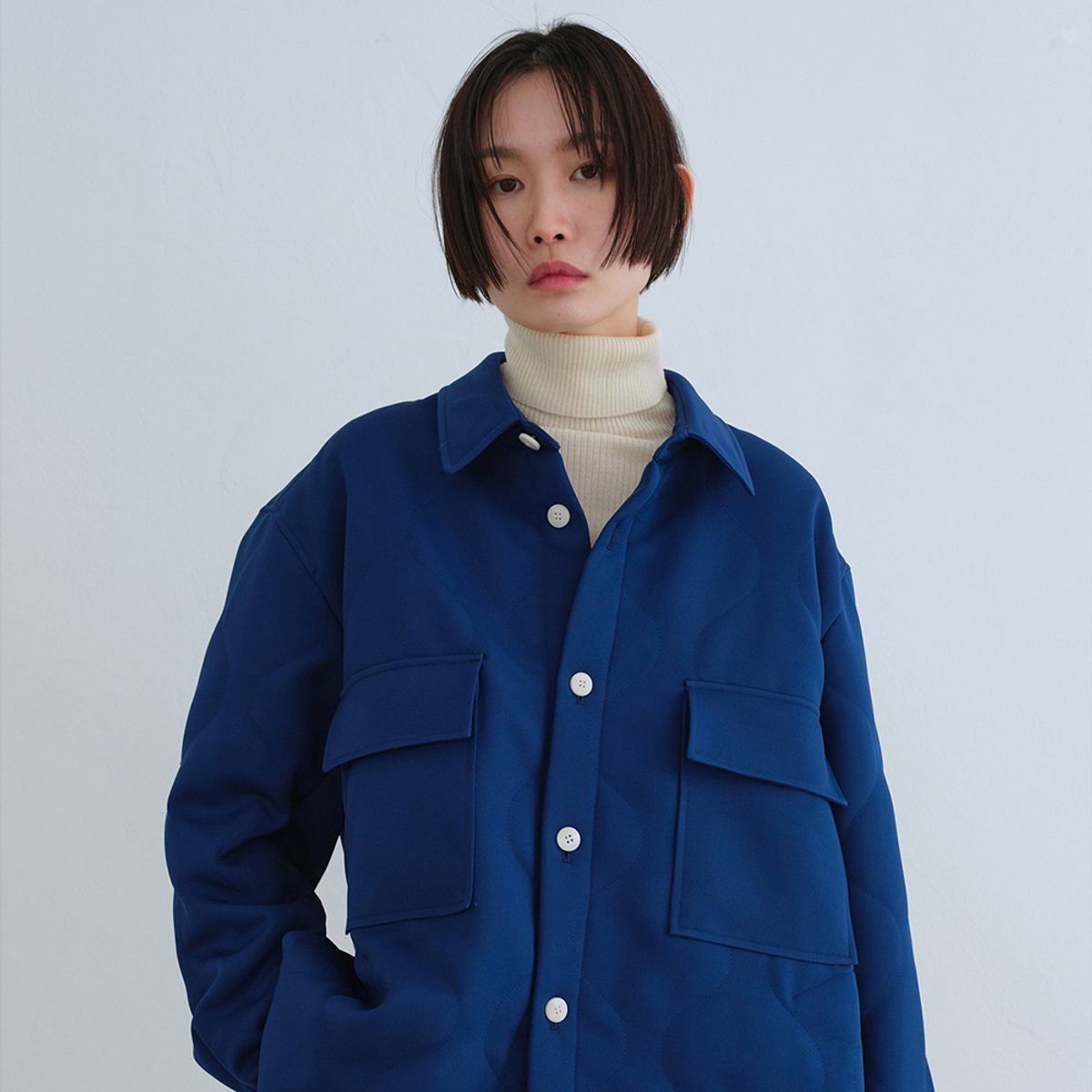 래코드(RECODE) Over sized Quilting shirts_RQSAW23535BUX