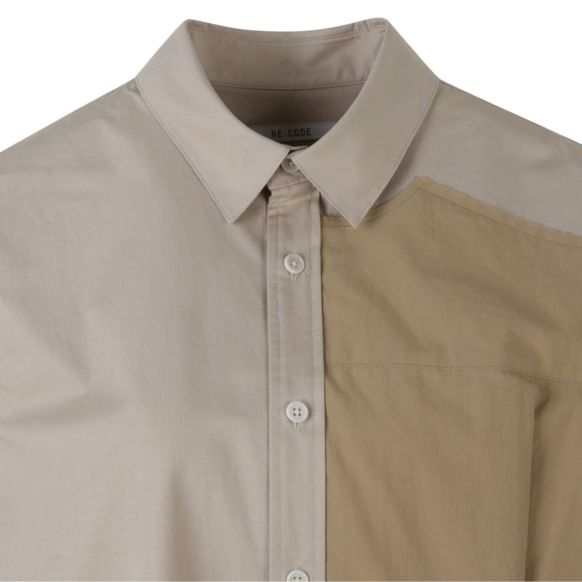 래코드(RECODE) Patched Raw Panel Long Shirts_RQSAA23504BEX