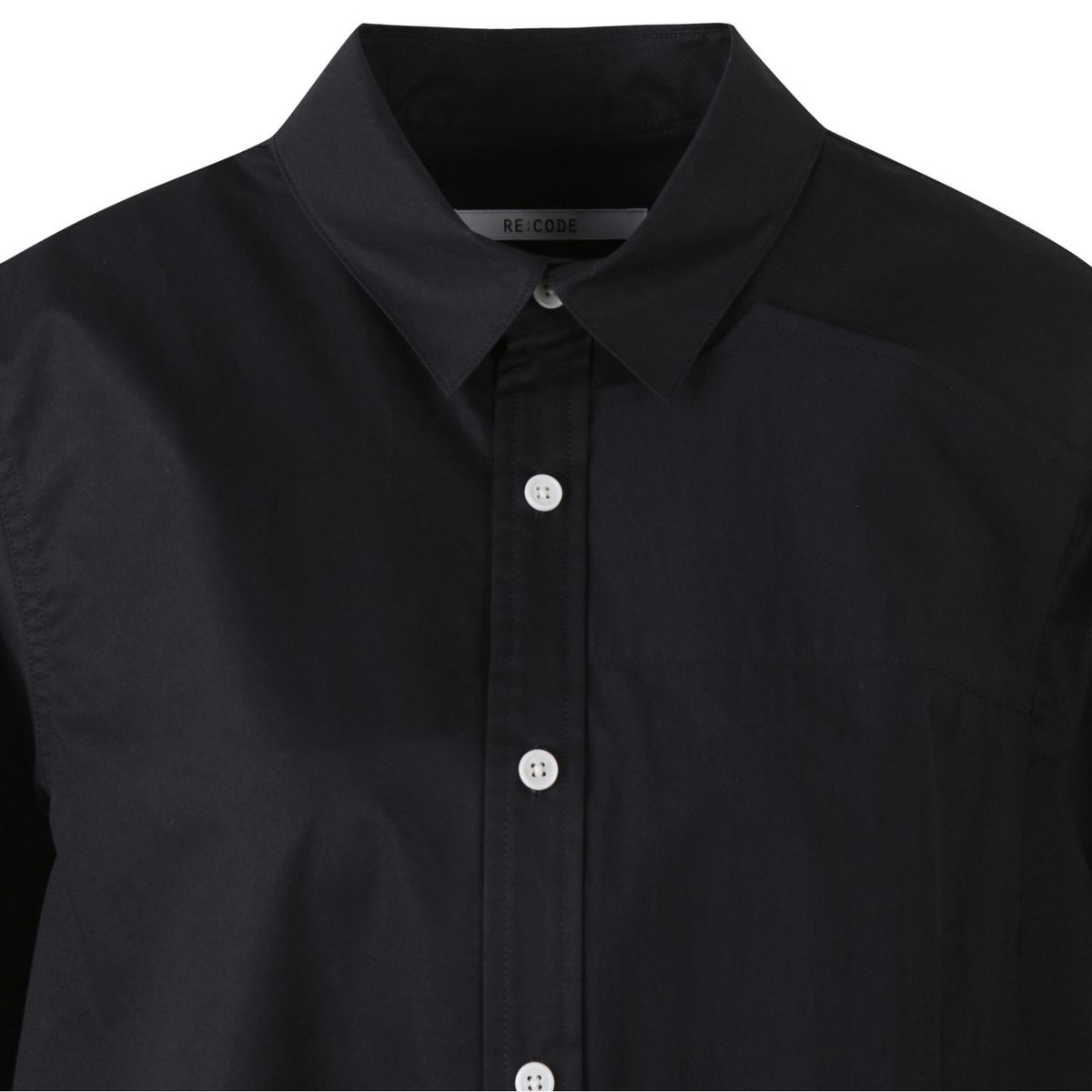 래코드(RECODE) Patched Raw Panel Long Shirts_RQSAA23504BKX