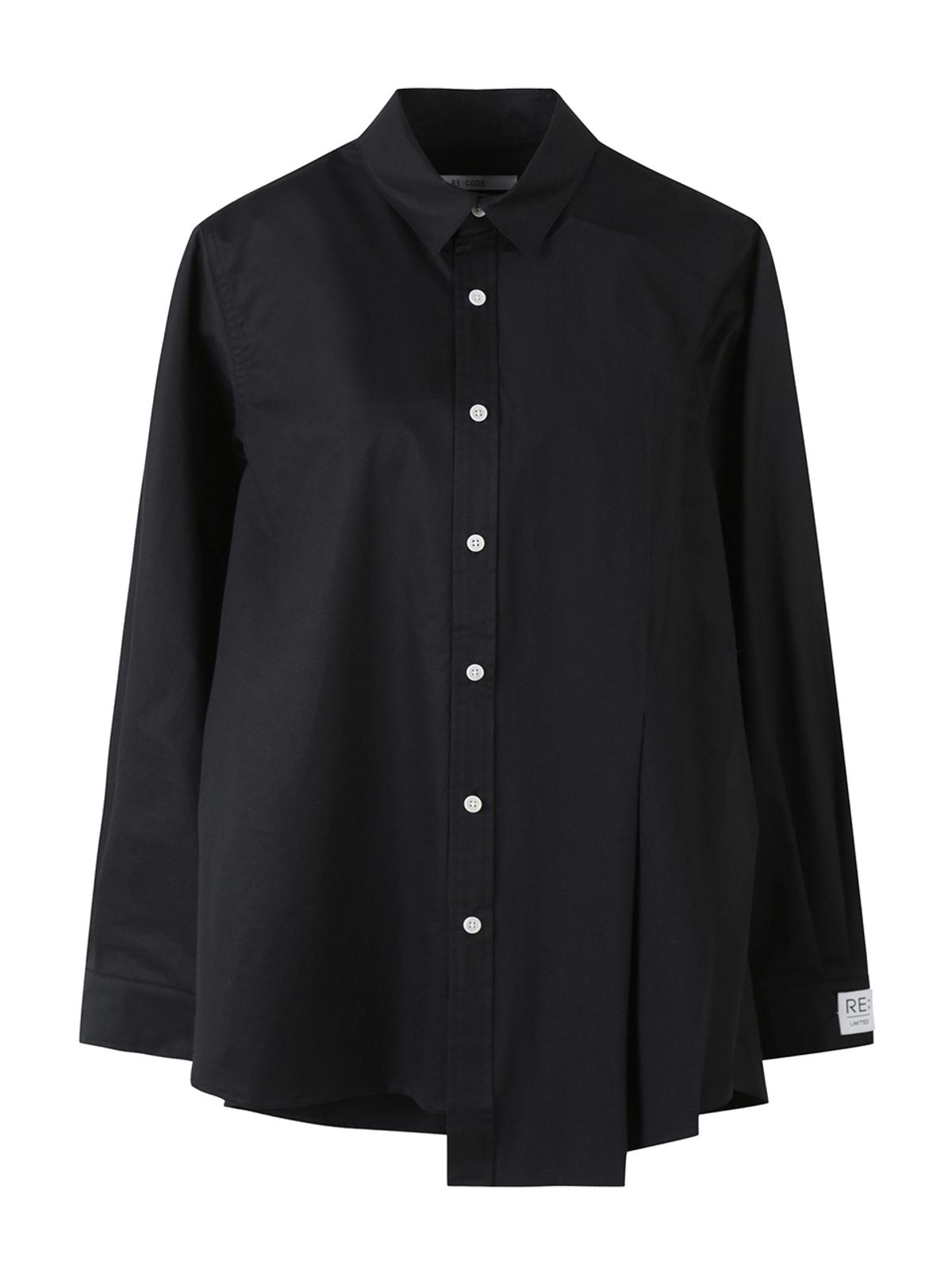 래코드(RECODE) Patched Raw Panel Long Shirts_RQSAA23504BKX