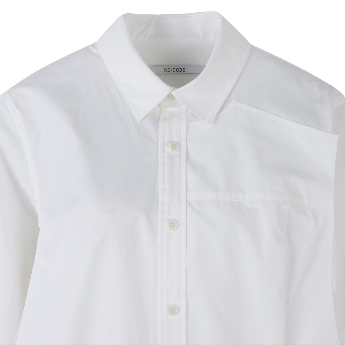 래코드(RECODE) Patched Raw Panel Long Shirts_RQSAA23504WHX