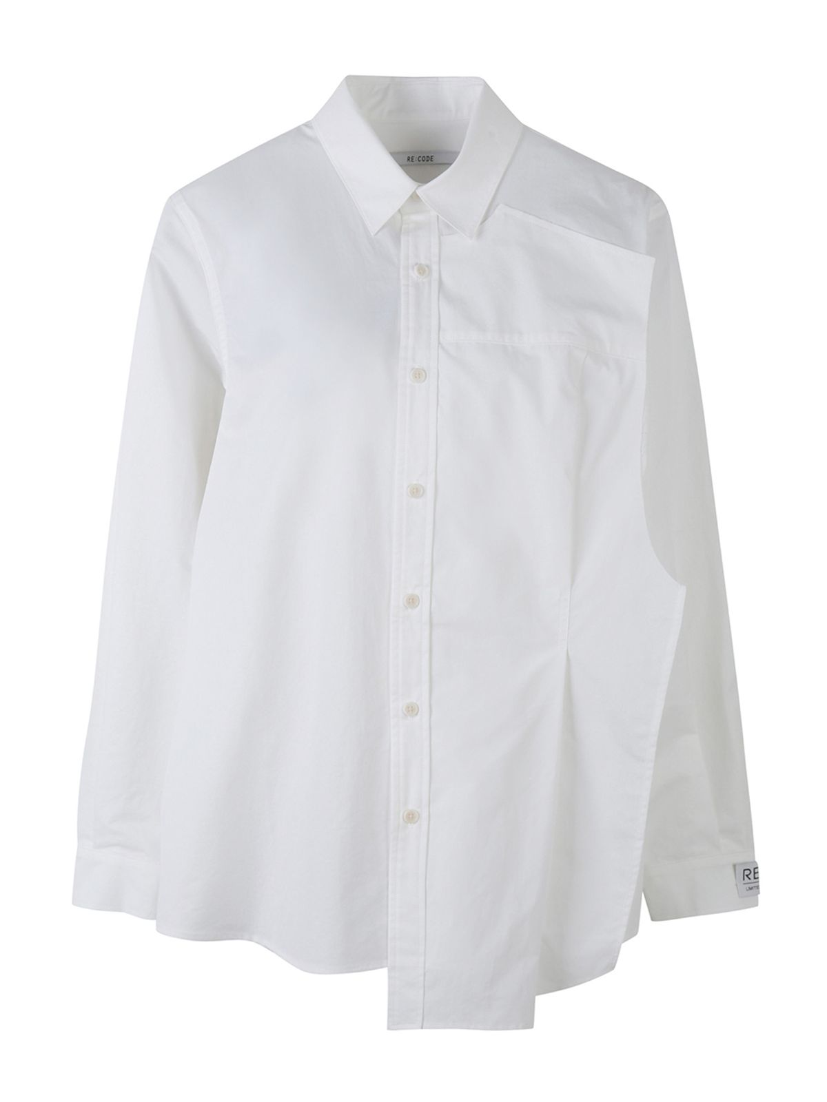 래코드(RECODE) Patched Raw Panel Long Shirts_RQSAA23504WHX