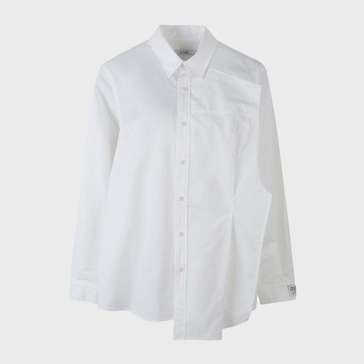 래코드(RECODE) Patched Raw Panel Long Shirts_RQSAA23504WHX