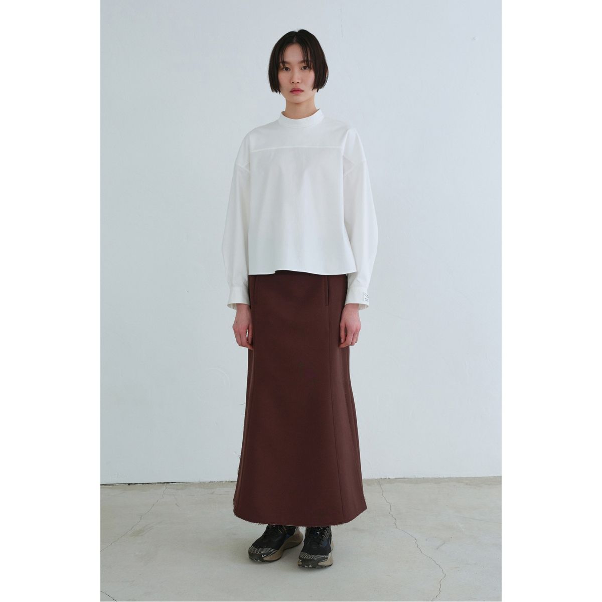 래코드(RECODE) Raw Cutting Mermaid Skirt_RQKAA23521BRX