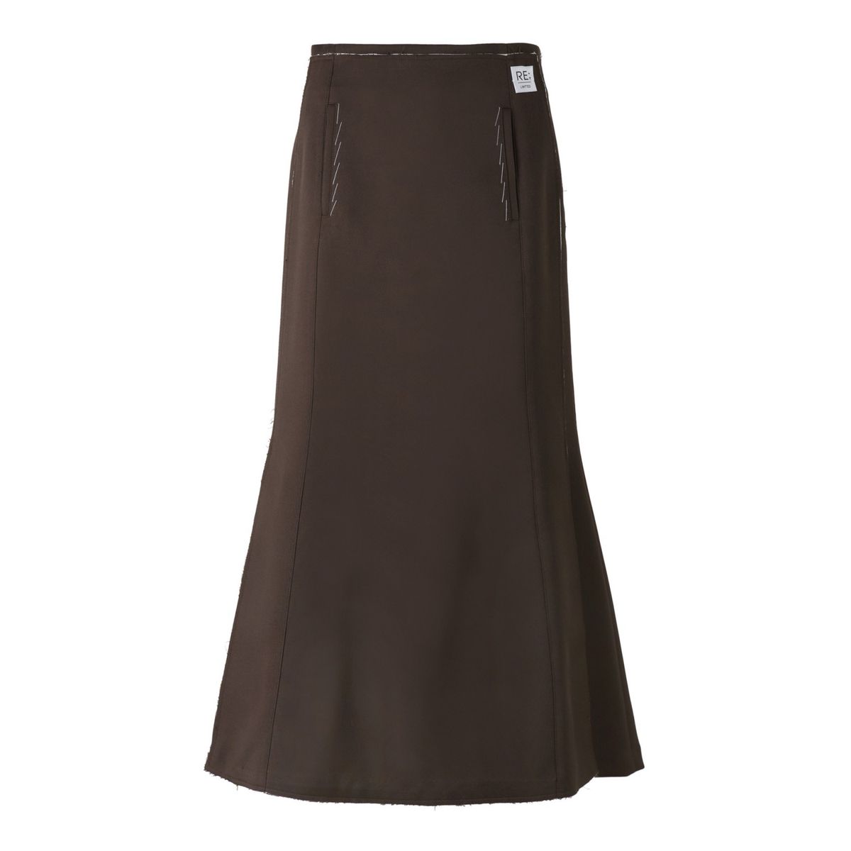 래코드(RECODE) Raw Cutting Mermaid Skirt_RQKAA23521BRX