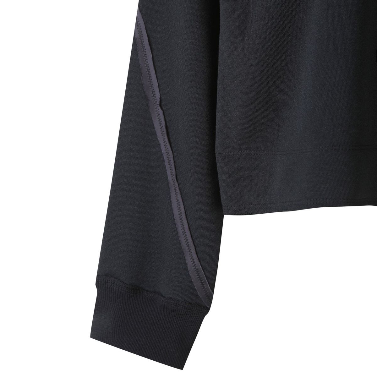 래코드(RECODE) Cut Out Raw Detail Sweatshirts_RQTAA23509BKX