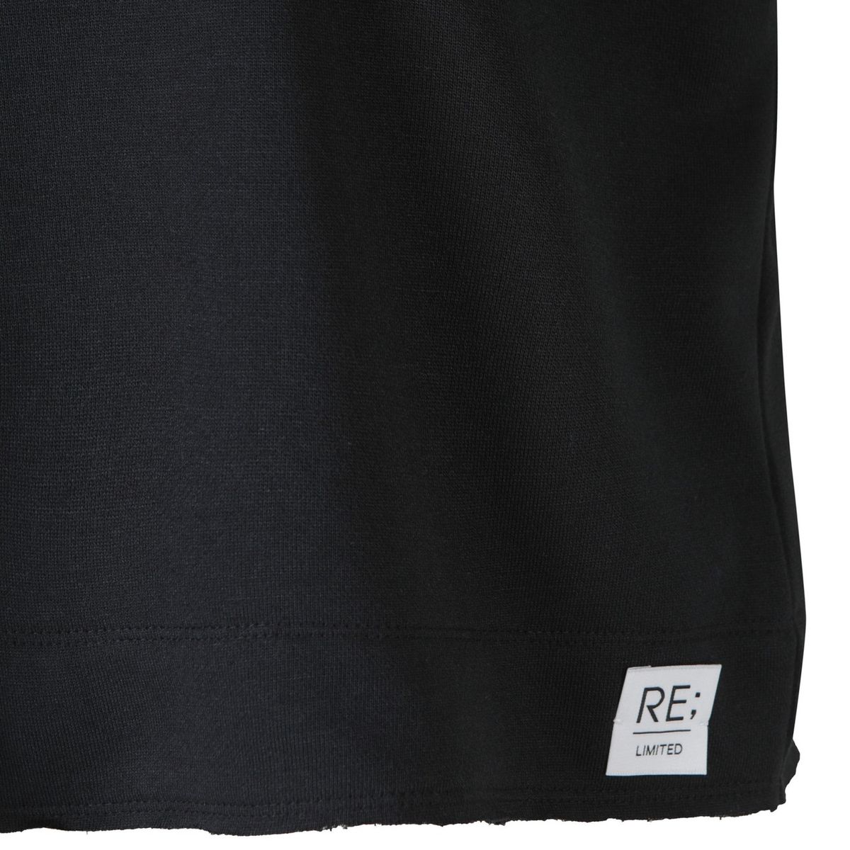 래코드(RECODE) Cut Out Raw Detail Sweatshirts_RQTAA23509BKX