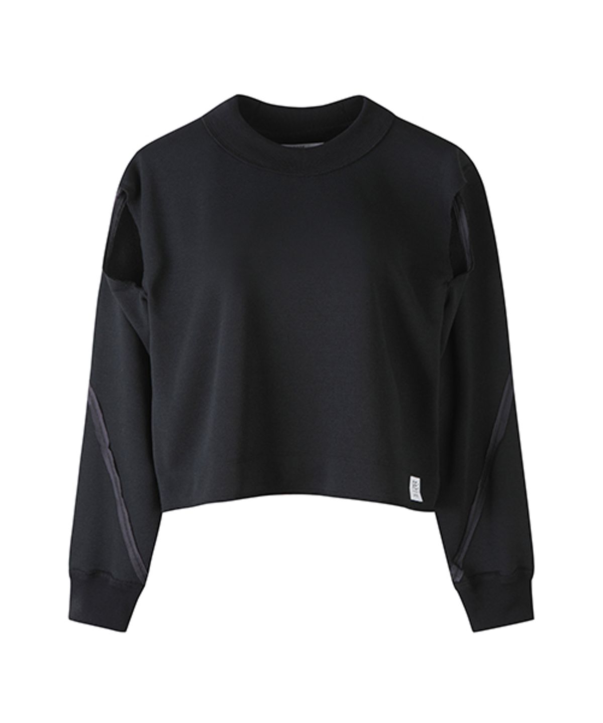 래코드(RECODE) Cut Out Raw Detail Sweatshirts_RQTAA23509BKX