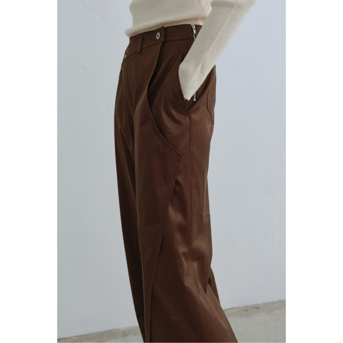 래코드(RECODE) Layered Detail Pants_RQPAA23519BRX
