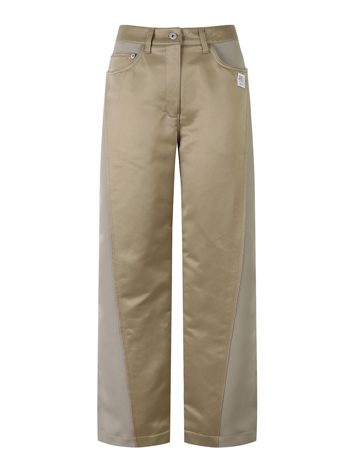 래코드(RECODE) Vintage Satin Cutting Panel Pants_RQPAA23518BEX