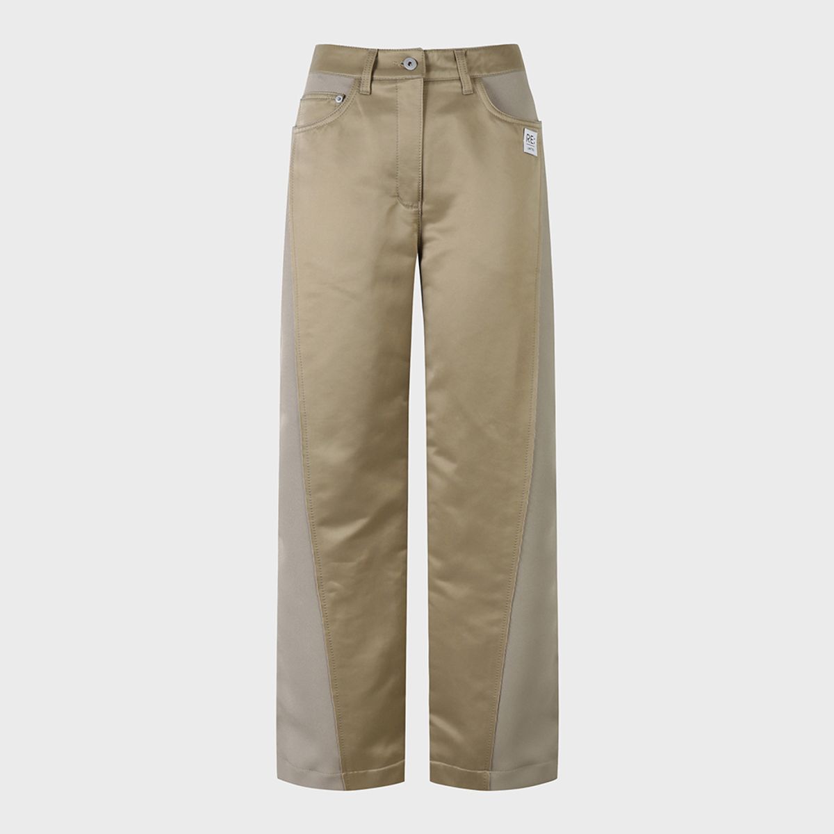 래코드(RECODE) Vintage Satin Cutting Panel Pants_RQPAA23518BEX