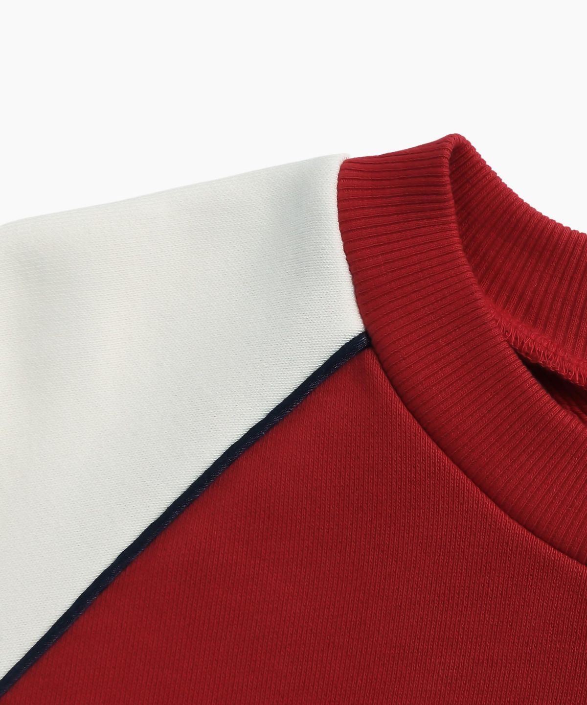 미나수(MENASOO) CIRCLE LETTERING REGLAN SWEATSHIRT_RED