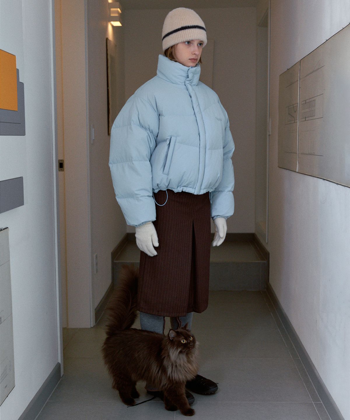 시눈(SINOON) PUFFER JACKET (SKY BLUE)
