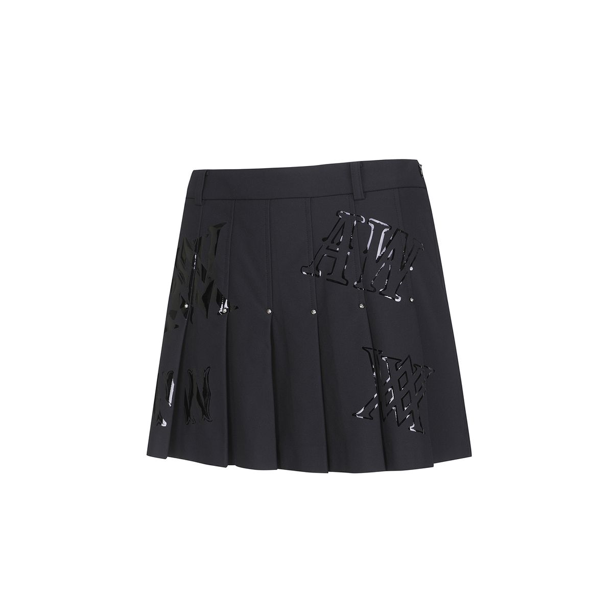 어뉴골프(ANEW GOLF) W DTP FRONT LOGO PLEATS SQ_BK