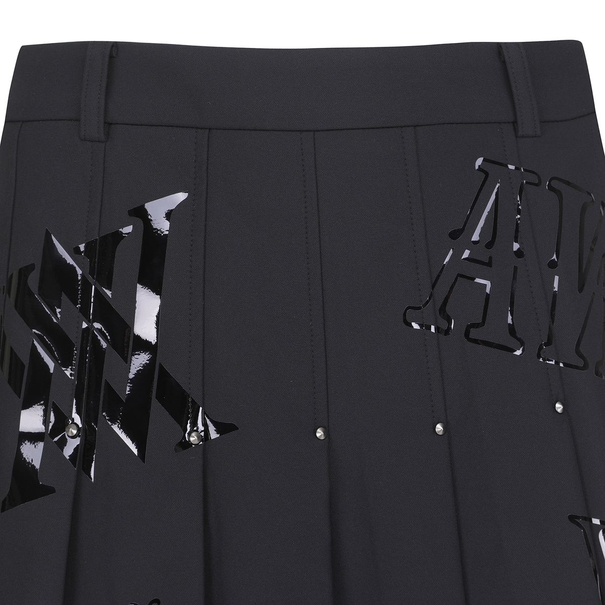 어뉴골프(ANEW GOLF) W DTP FRONT LOGO PLEATS SQ_BK