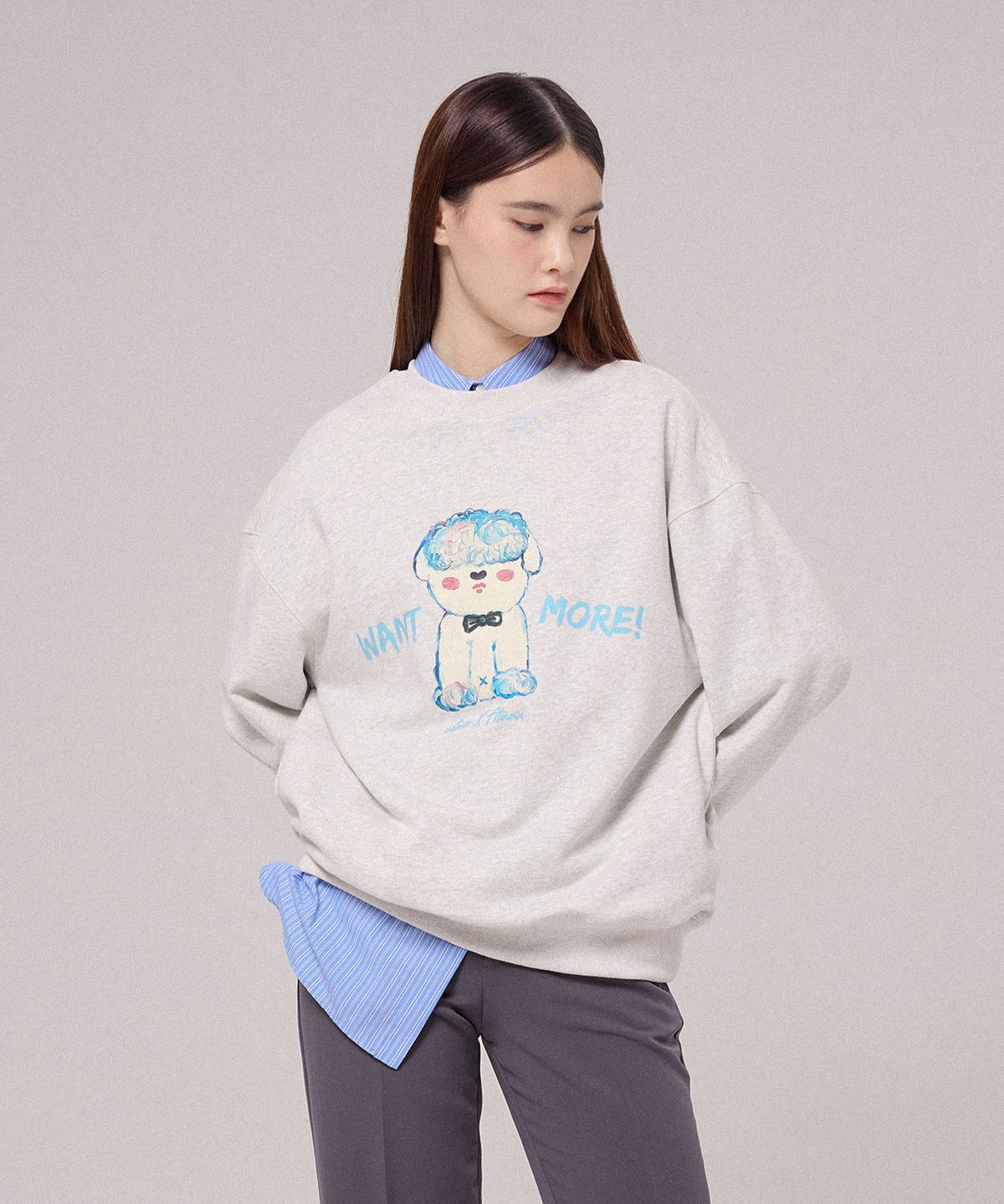 베테제(VETEZE) [베테제 X 아타라] 원트모어 퍼피 맨투맨 [3color]