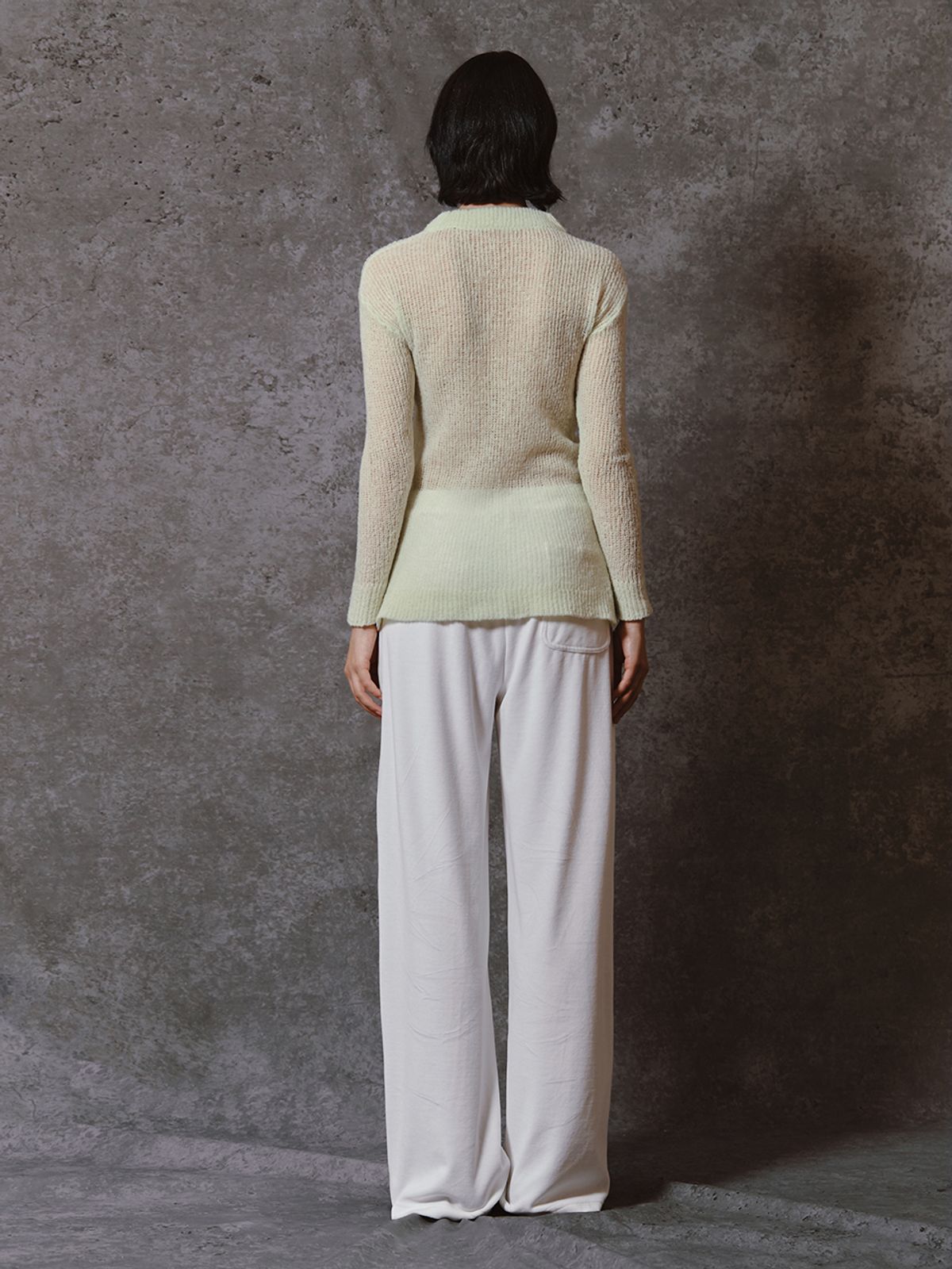 민더리(MEENDERI) PIPING VELVET JOGGER PANTS - WHITE