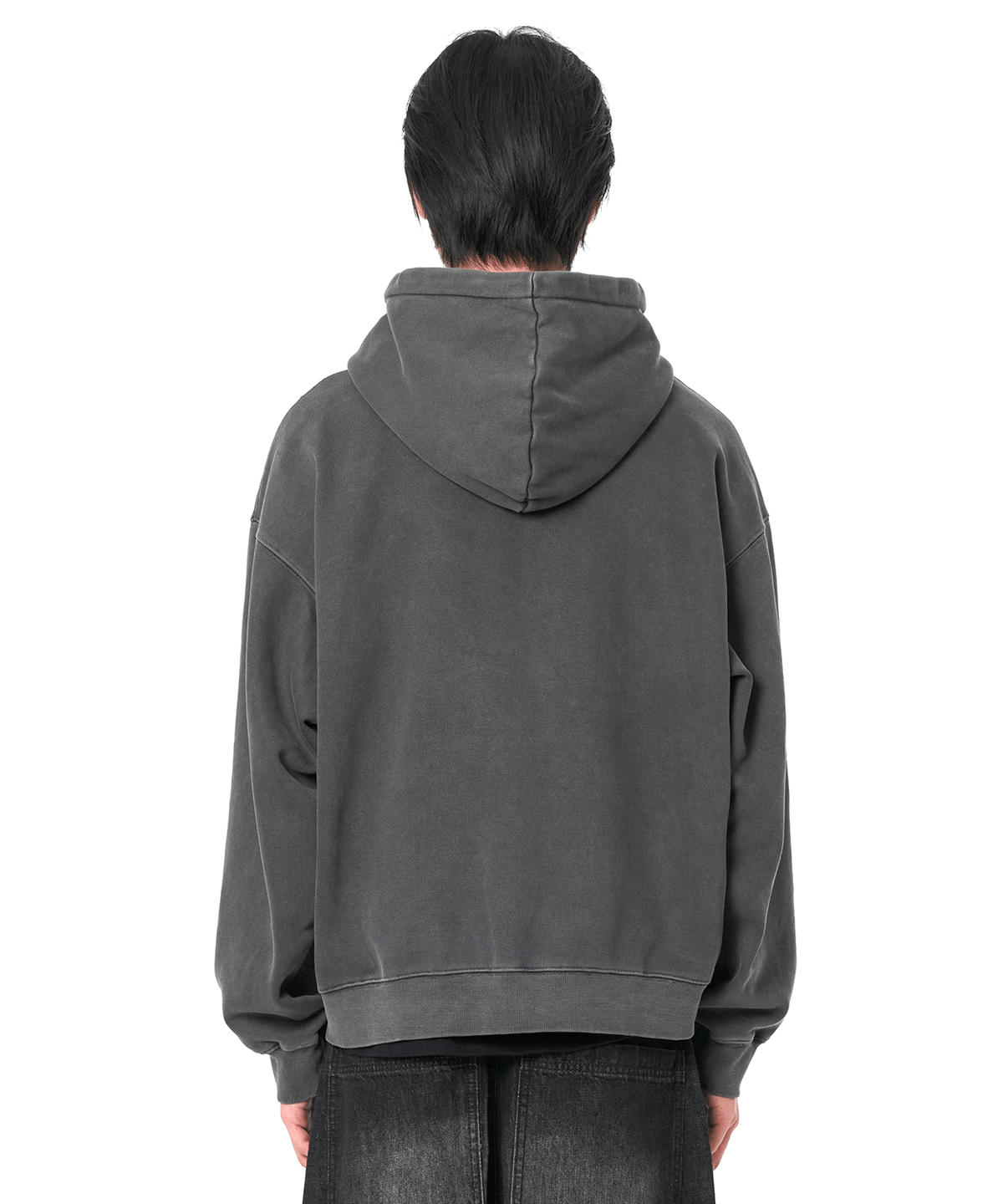 오픈야드(오와이)(OPENYARD(OY)) PIGMENT 4 POCKET HOODIE ZIP UP-BLACK