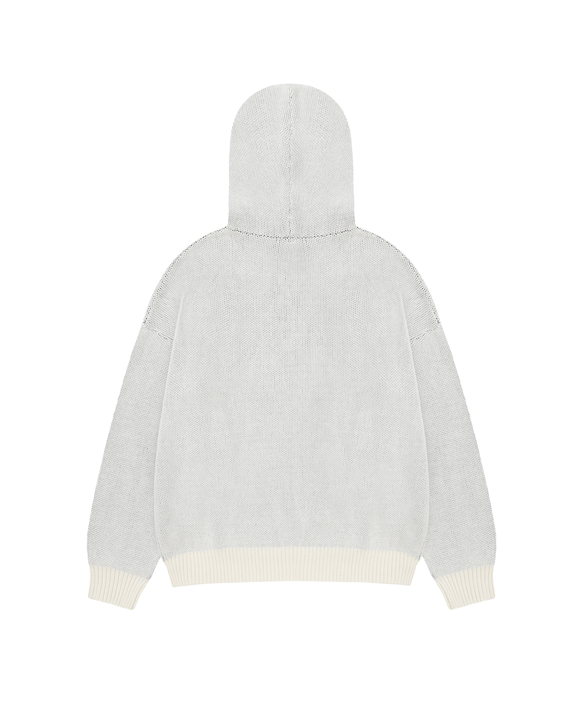 오픈야드(오와이)(OPENYARD(OY)) BLACK CAT KNIT HOODIE-WHITE