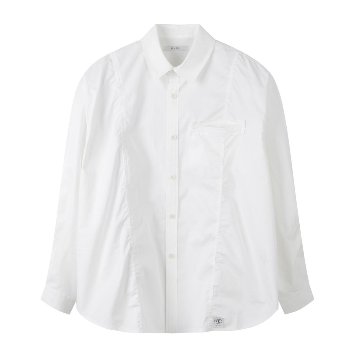 래코드(RECODE) Puckering Oversized Shirt_RKSAA23603WHX