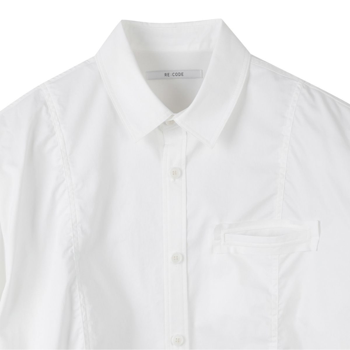 래코드(RECODE) Puckering Oversized Shirt_RKSAA23603WHX