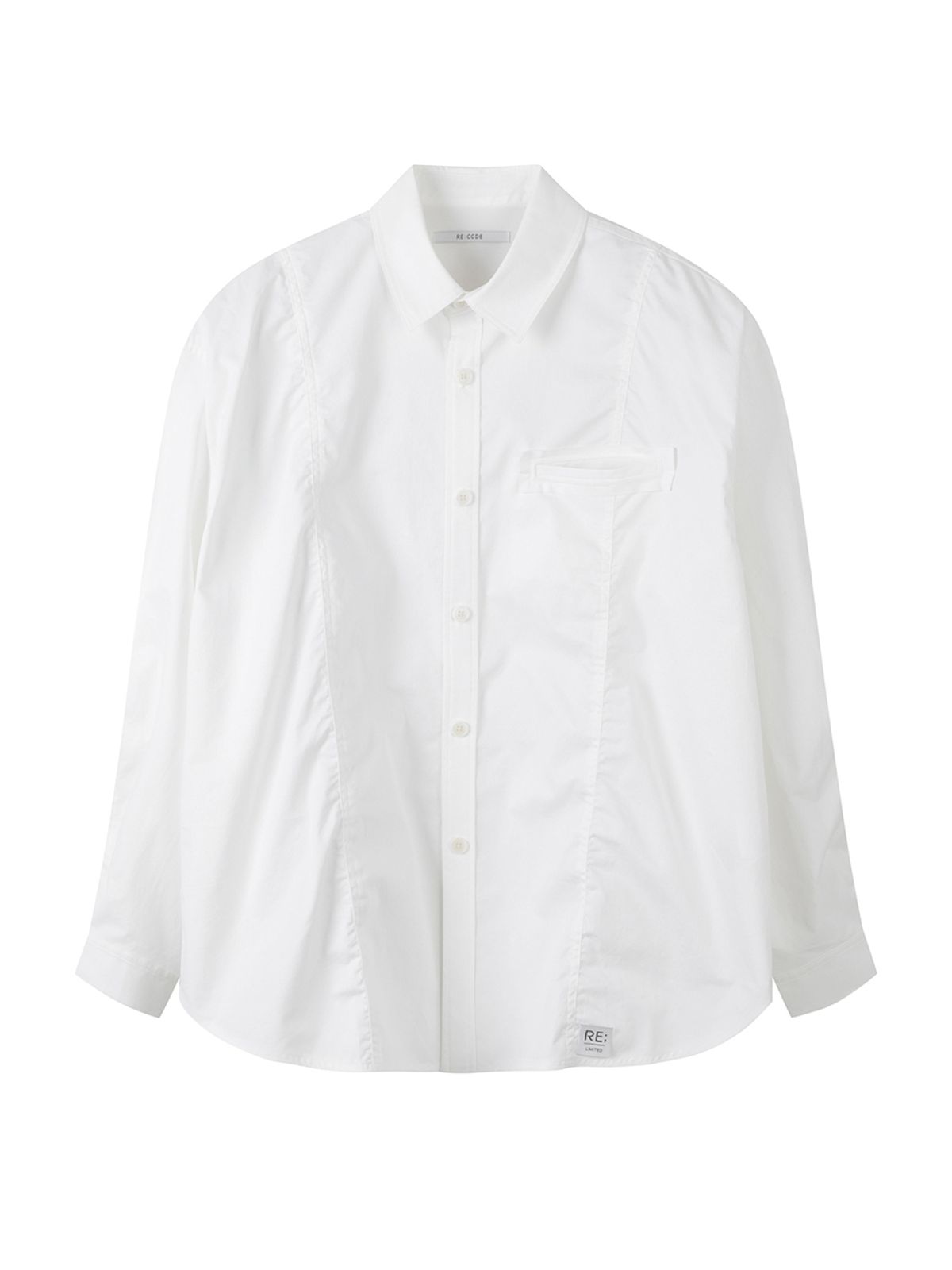 래코드(RECODE) Puckering Oversized Shirt_RKSAA23603WHX
