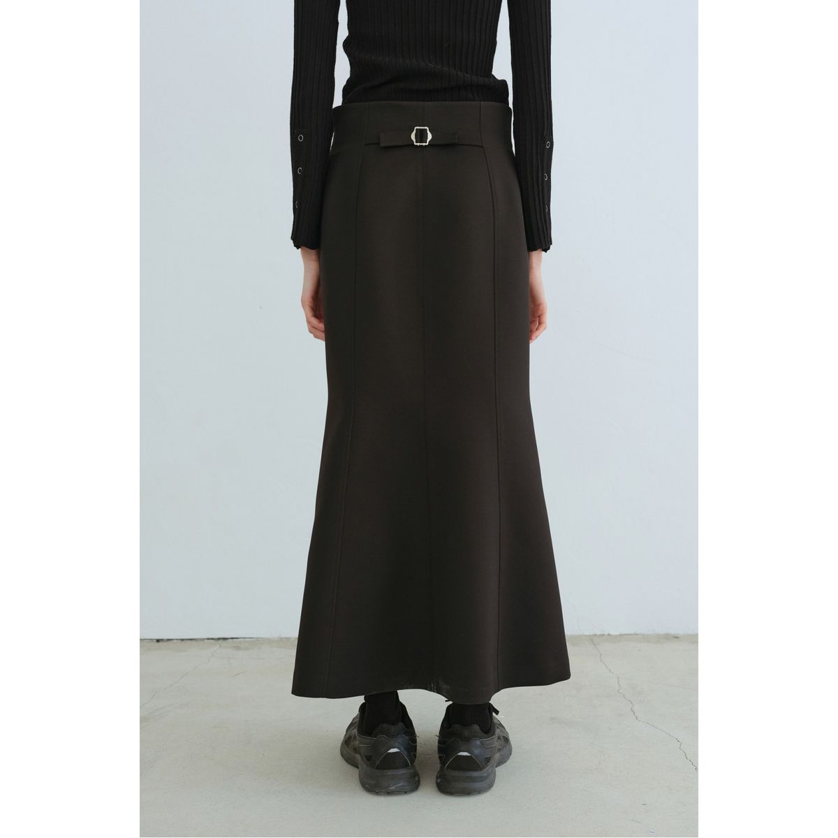 래코드(RECODE) Raw Cutting Mermaid Skirt_RQKAA23521BKX