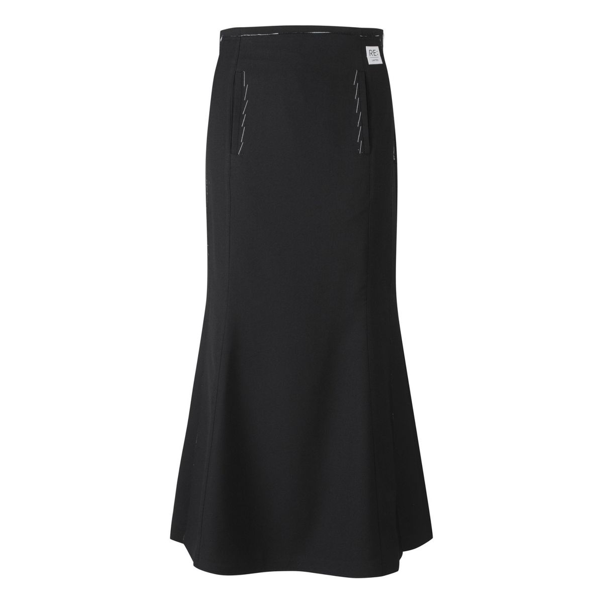 래코드(RECODE) Raw Cutting Mermaid Skirt_RQKAA23521BKX