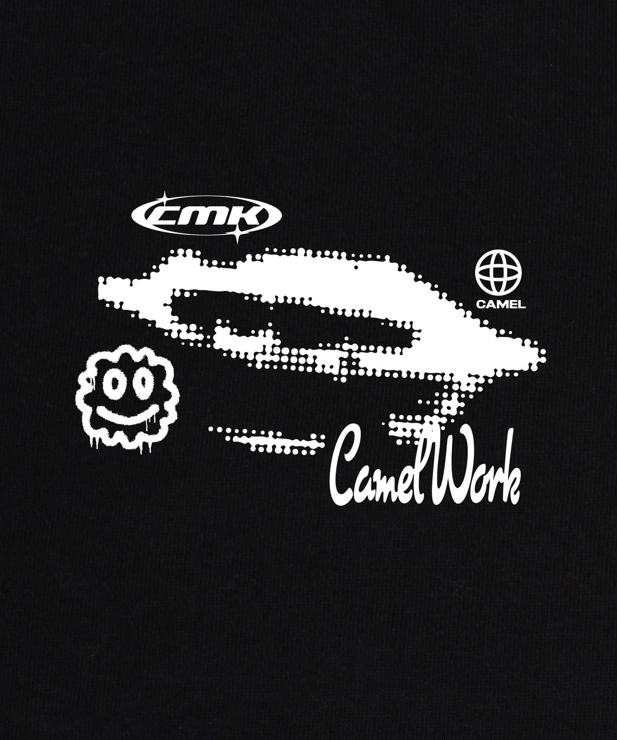 카멜워크(CAMEL WORK) 스프레이 이모지 스웨트셔츠(블랙)