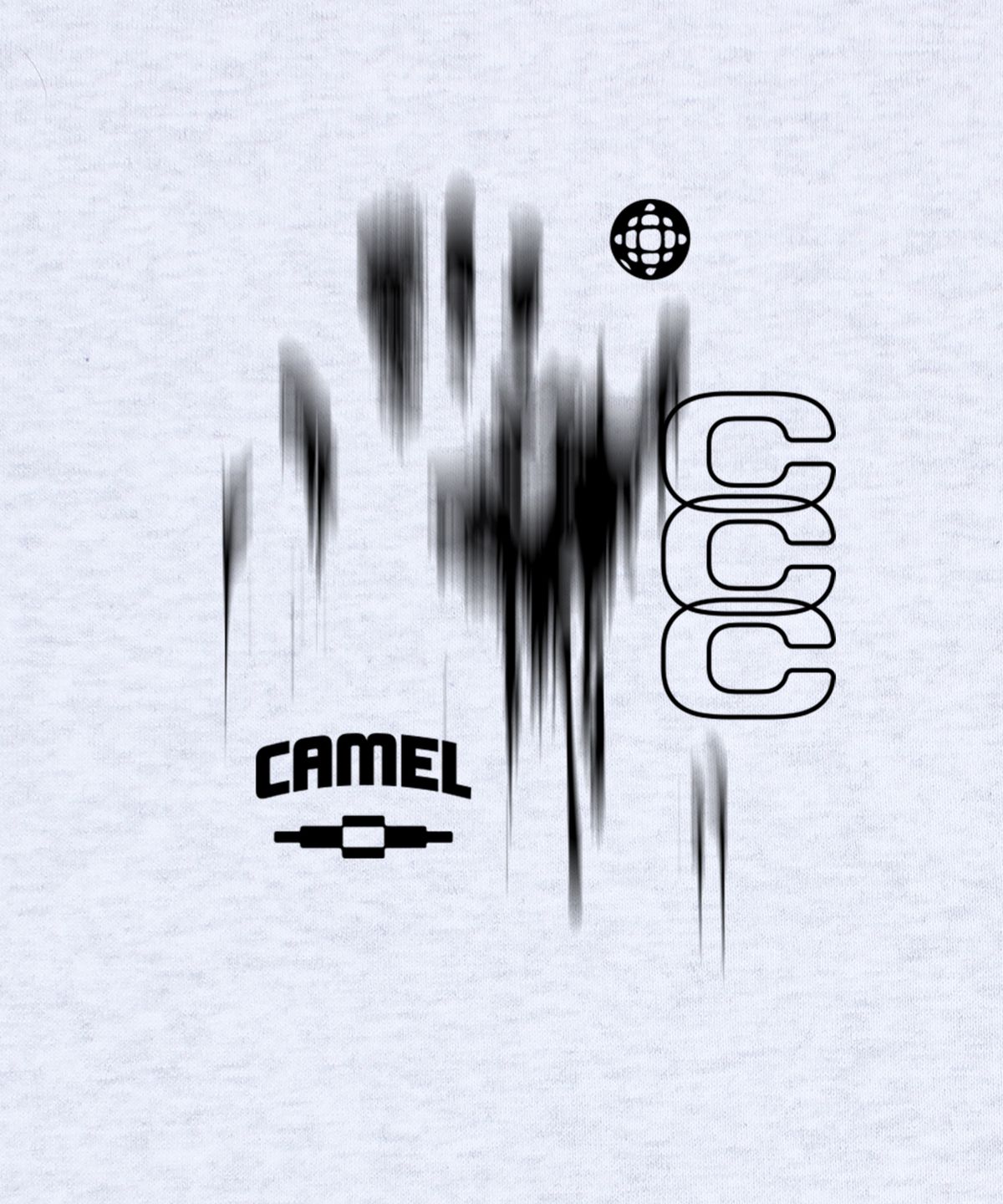 카멜워크(CAMEL WORK) CCC 핸드 프린팅 스웨트셔츠(애쉬그레이)