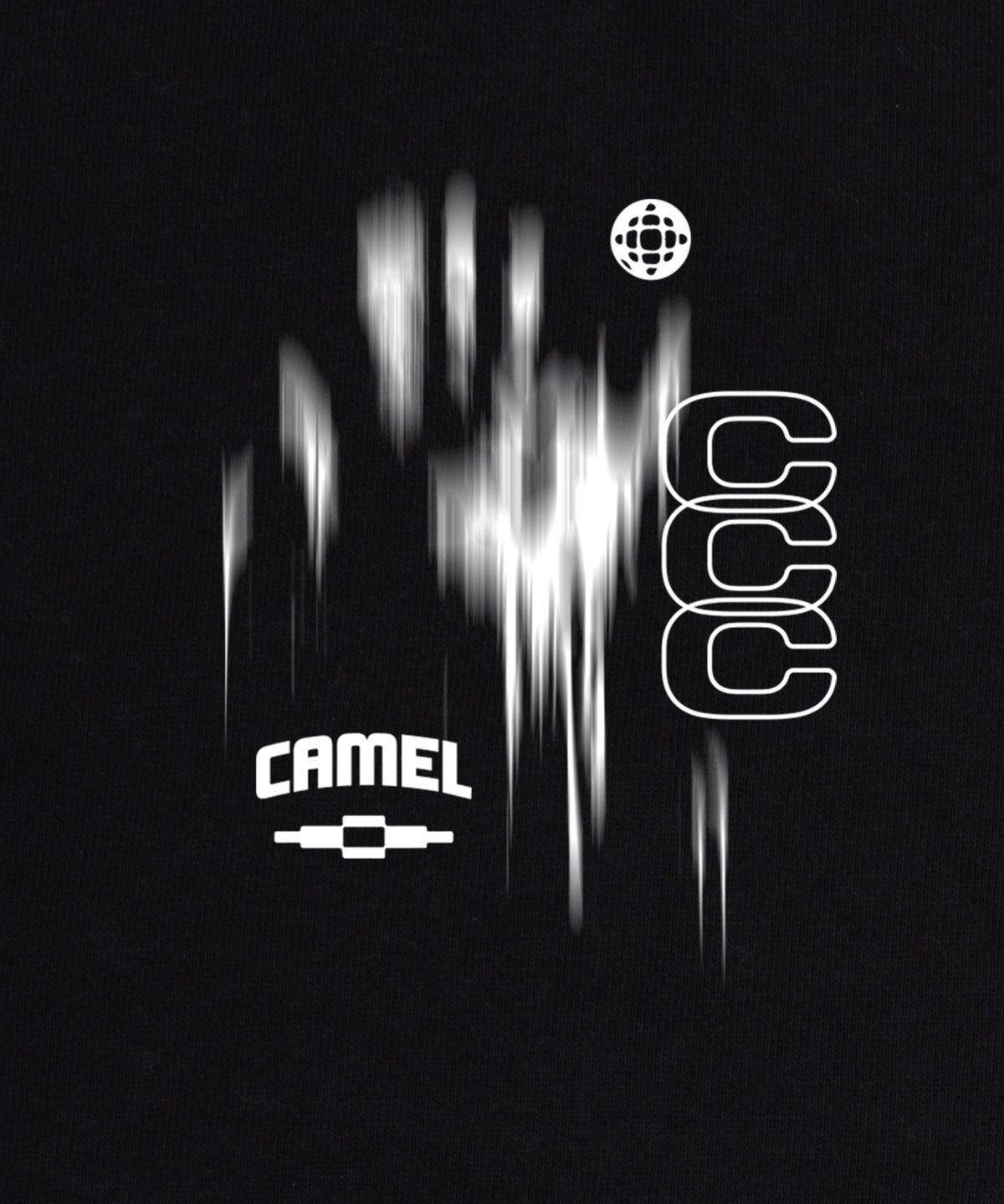 카멜워크(CAMEL WORK) CCC 핸드 프린팅 스웨트셔츠(블랙)