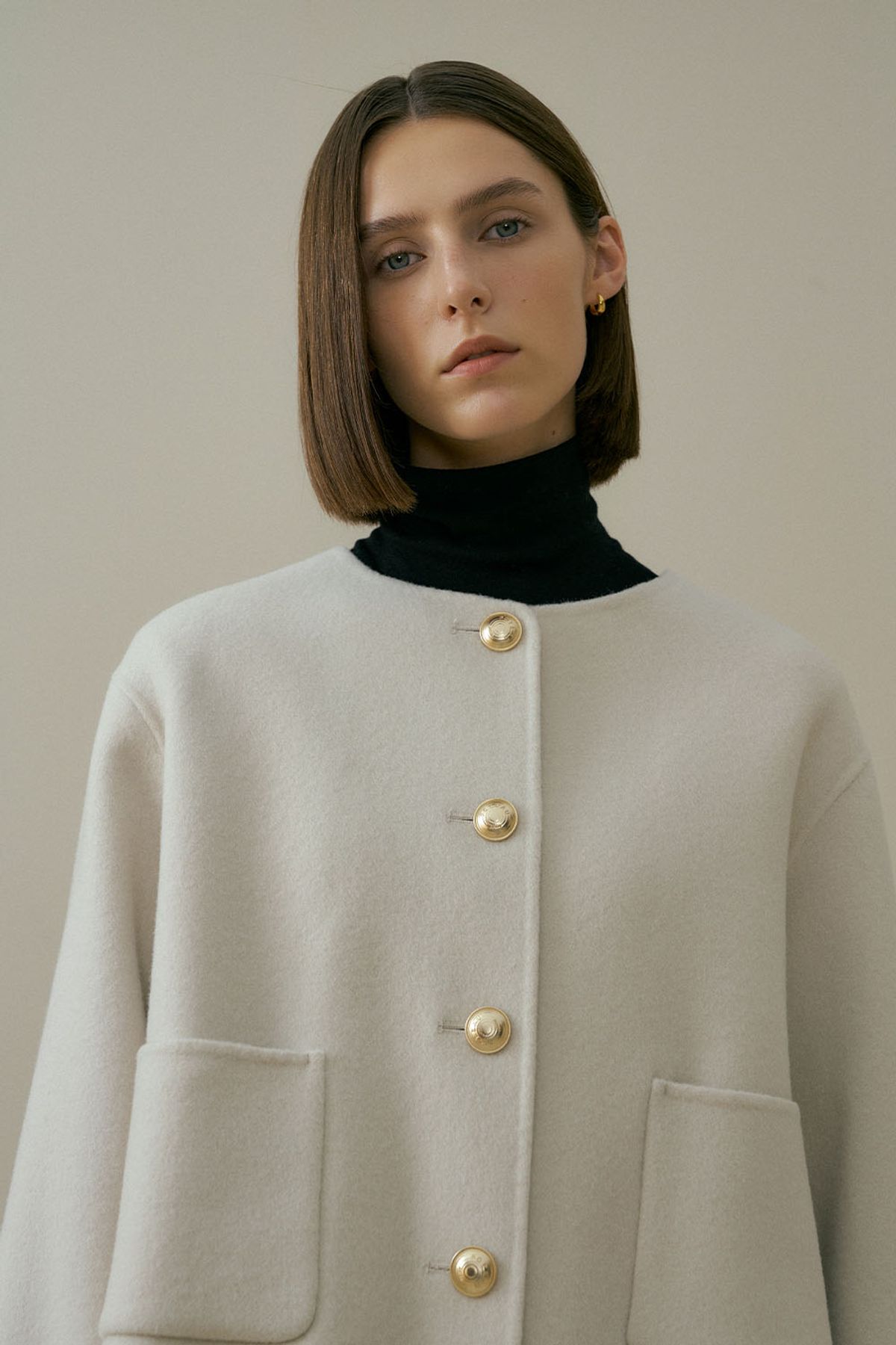 더페니(THE PENNY) HANDMADE ROUND SHORT COAT