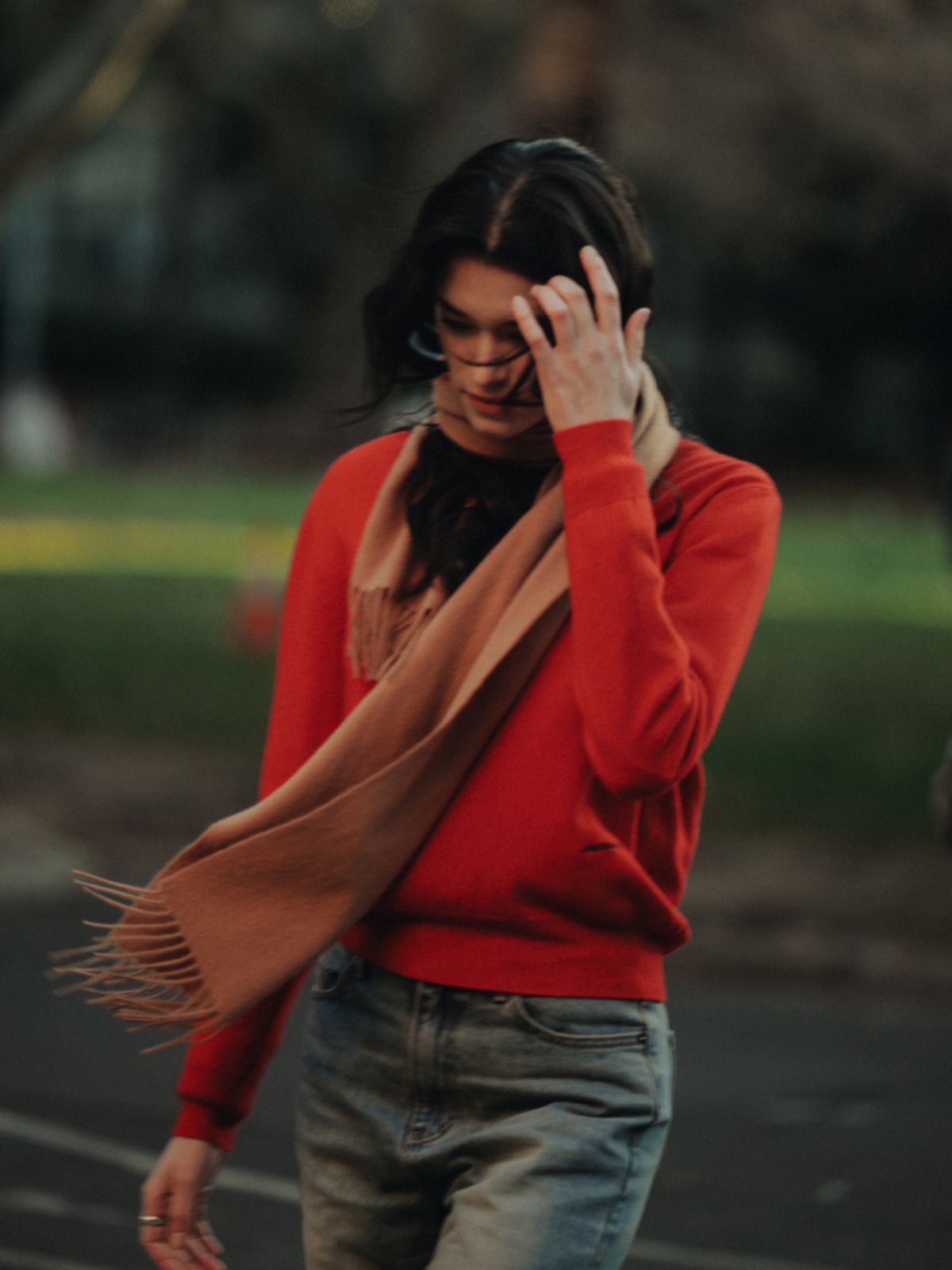 시엔느(SIENNE) Cashmere100 Muffler (Camel)