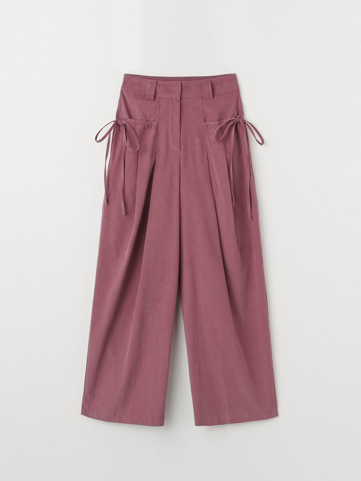 셀리테일즈(CELITAILS) CORDUROY TUCK WIDE PANTS_INDIAN PINK