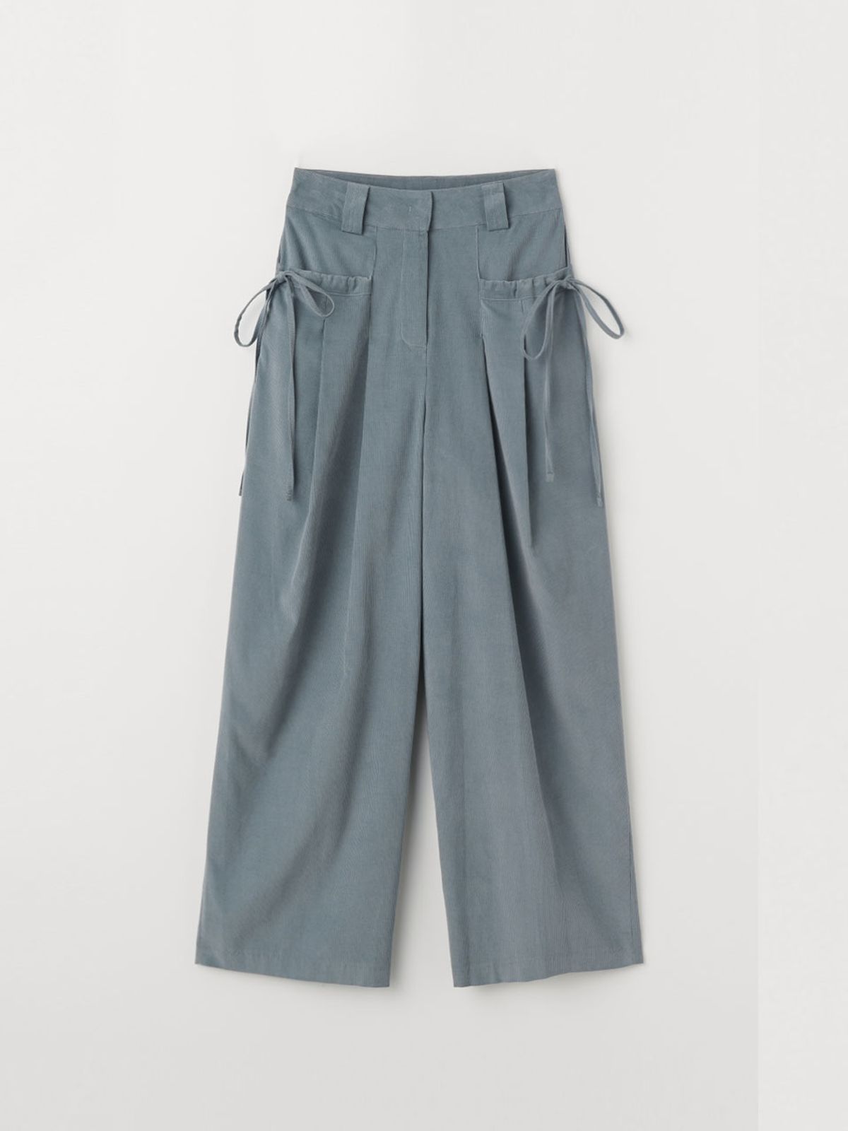 셀리테일즈(CELITAILS) CORDUROY TUCK WIDE PANTS_BLUE