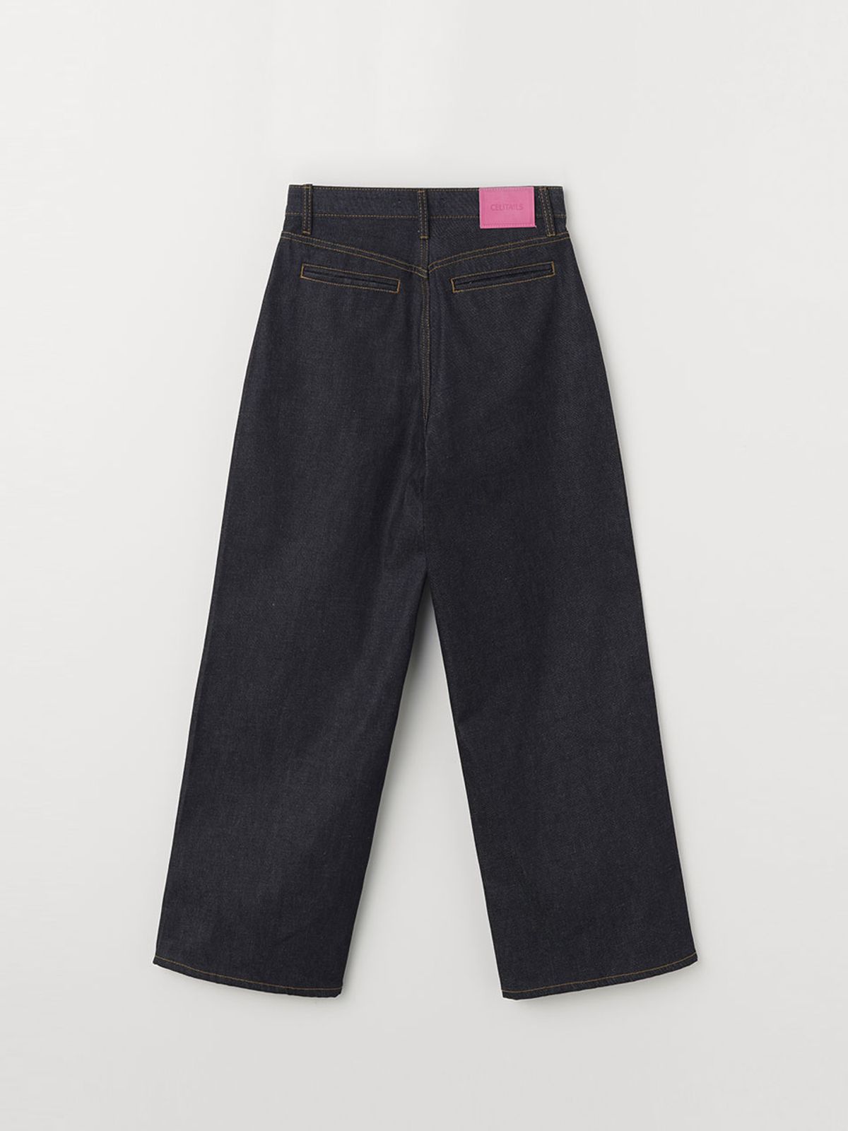 셀리테일즈(CELITAILS) POCKET WIDE RAW DENIM PANTS_DARK INDIGO