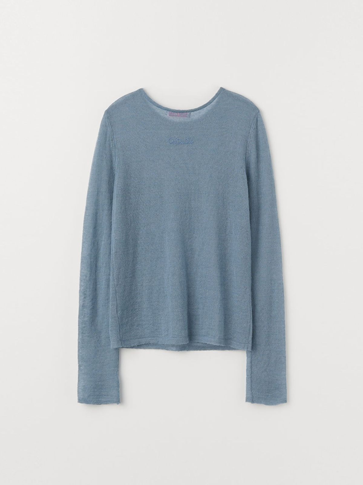 셀리테일즈(CELITAILS) SHEER KNIT TOP_BLUE